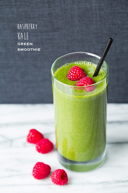 Raspberry Kale Green Smoothies | Cooking Classy