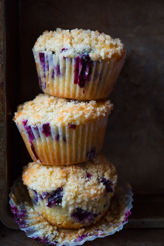 Blueberry Muffins with Streusel Topping | Cooking Classy