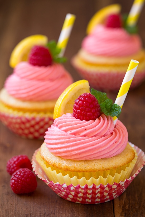Raspberry Lemonade Cupcakes - Cooking Classy