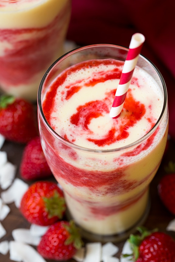 Strawberry Colada Smoothie - Cooking Classy