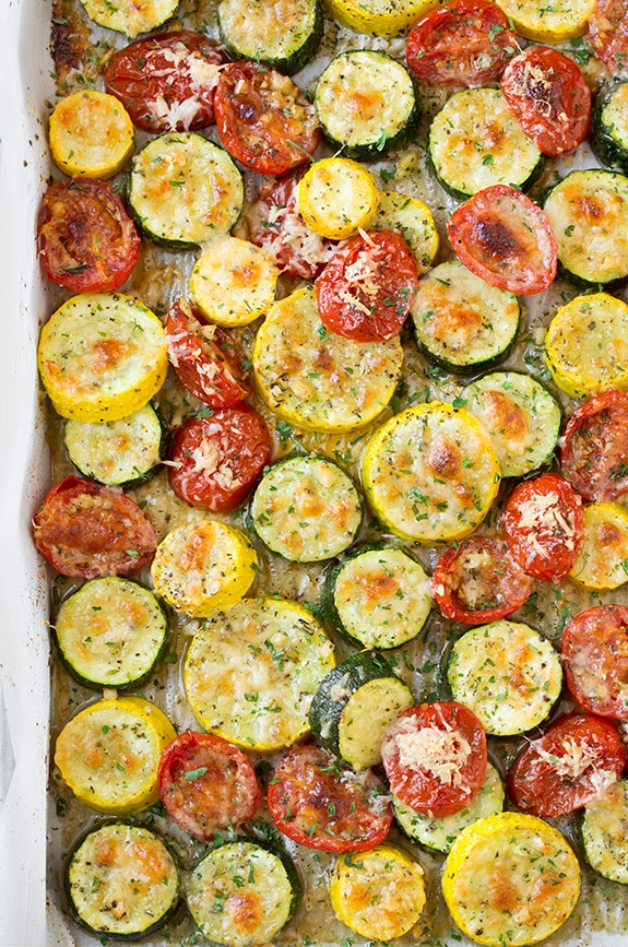 Roasted Garlic-Parmesan Zucchini, Squash and Tomatoes | Cooking Classy