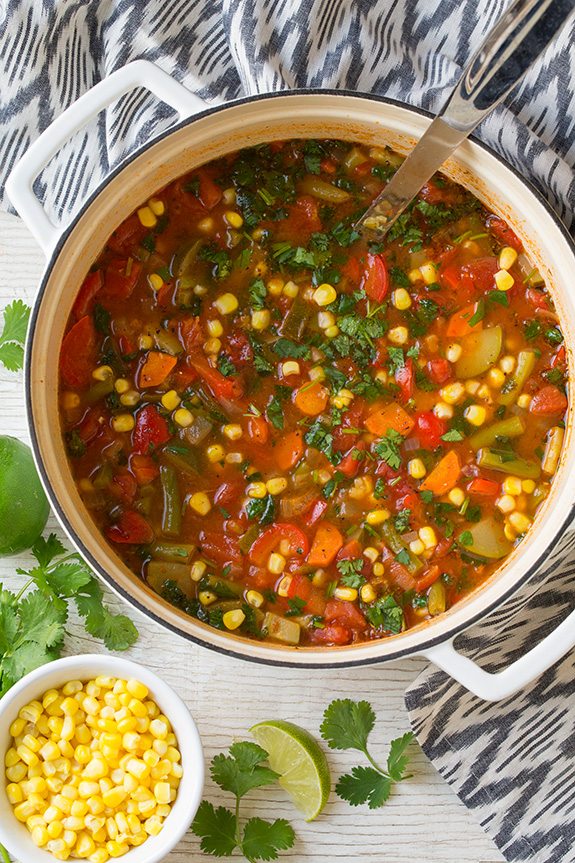 Mexican Vegetable Soup - Cooking Classy
