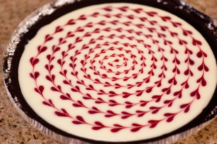 pre-baked white chocolate raspberry cheesecake