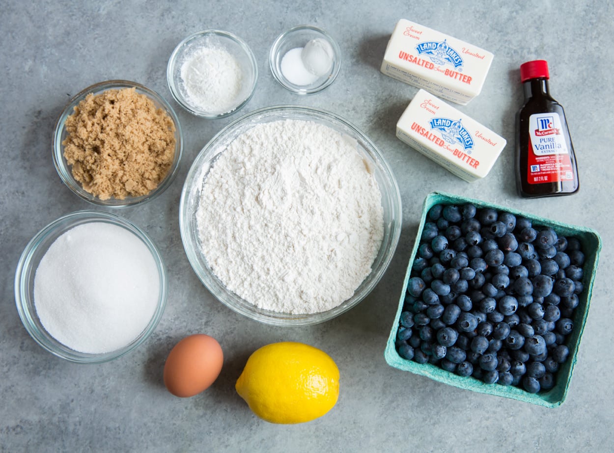 Blueberry Crumb Bar Ingredients