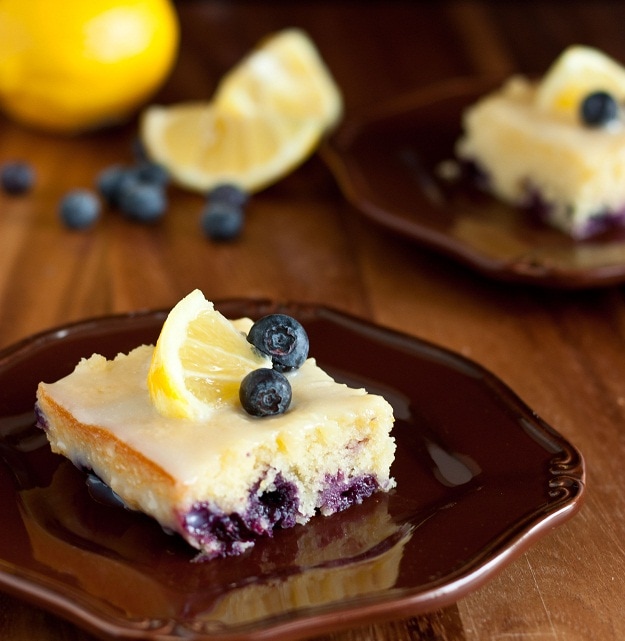 Blueberry Lemon Brownies with White Chocolate Glaze Cooking Classy