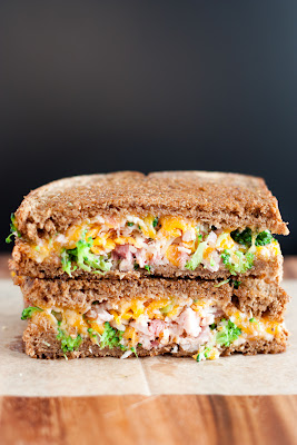 Broccoli Ham Grilled Cheese