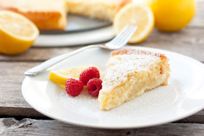 Cheesecake Swirled Lemon Butter Cake
