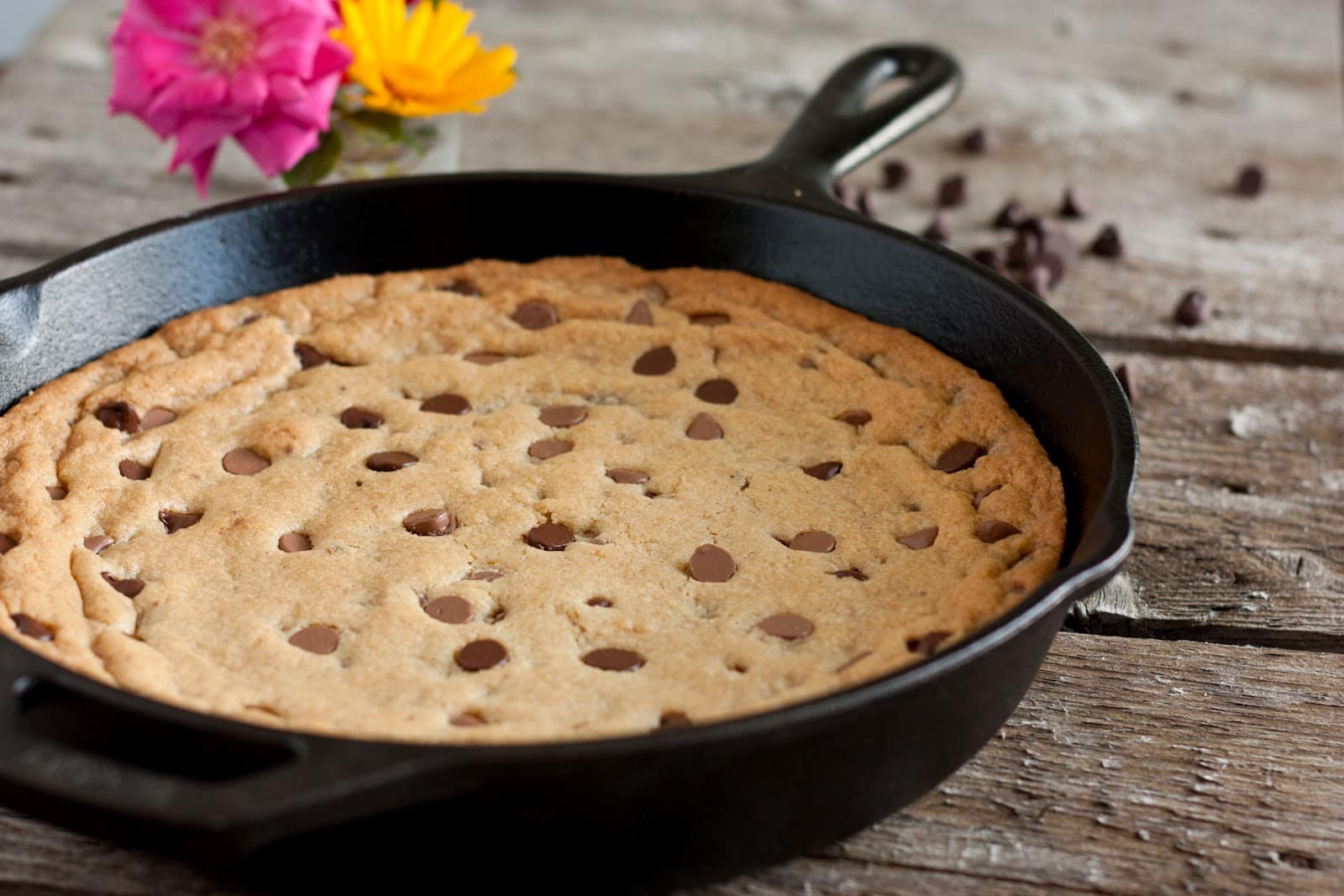 Easy Chocolate Chip Skillet Cookie Recipe - Fork Knife Swoon
