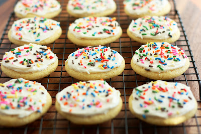 Cornbread Cookies with sprinkles and honey butter