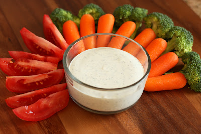 Simple Dill Dip with veggies