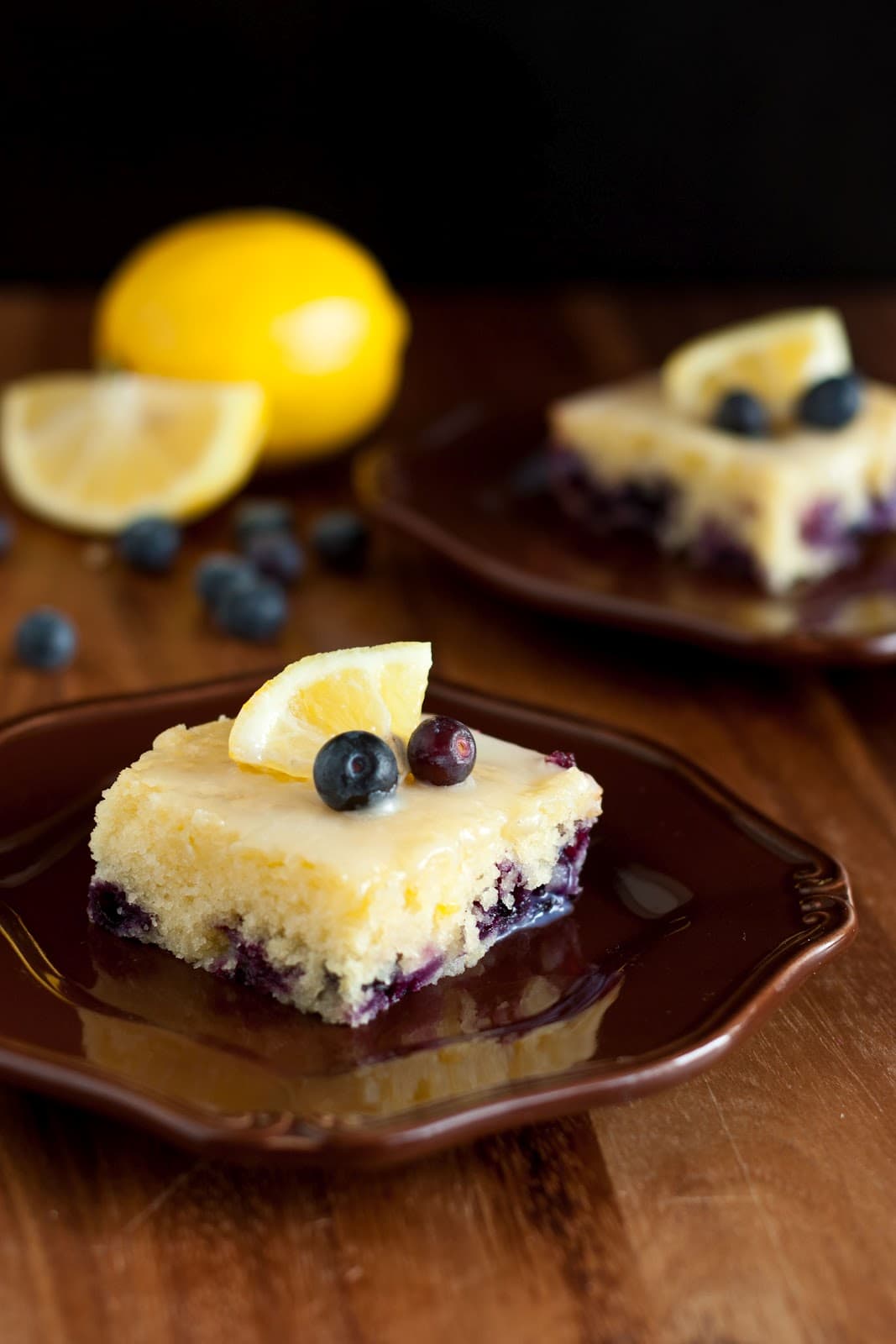 Blueberry Lemon Brownies with White Chocolate Glaze Cooking Classy