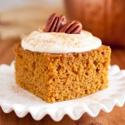 Pumpkin Cake Bars with Fluffy Cream Cheese Frosting - 31