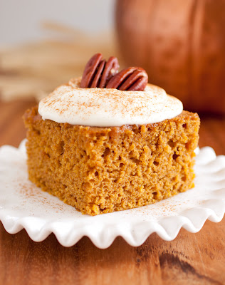 Pumpkin Bars with Fluffy Cream Cheese Frosting