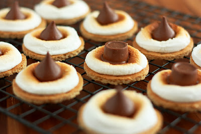S'mores Bites with two kinds of chocolate