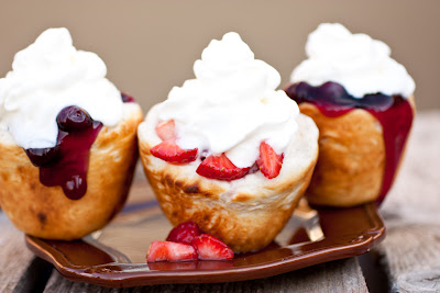 Campfire Tarts with fruit and whipped cream