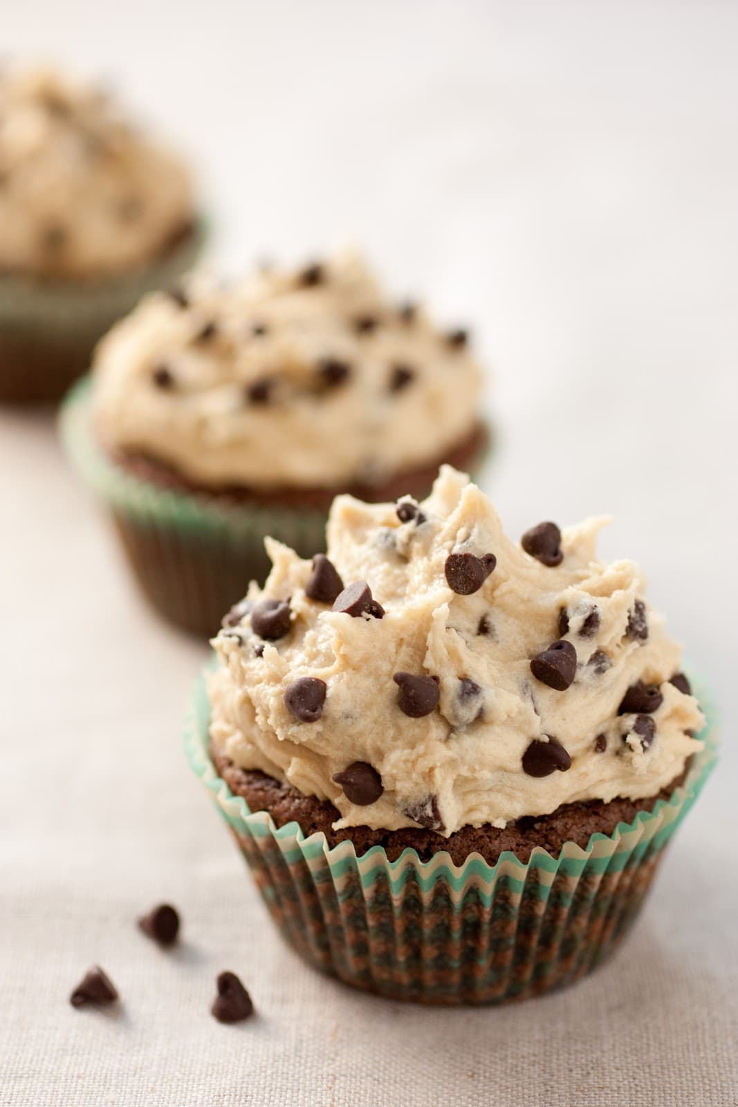 Brownie Cupcakes with Cookie Dough Frosting