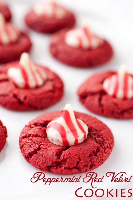 Peppermint Red Velvet Cookies