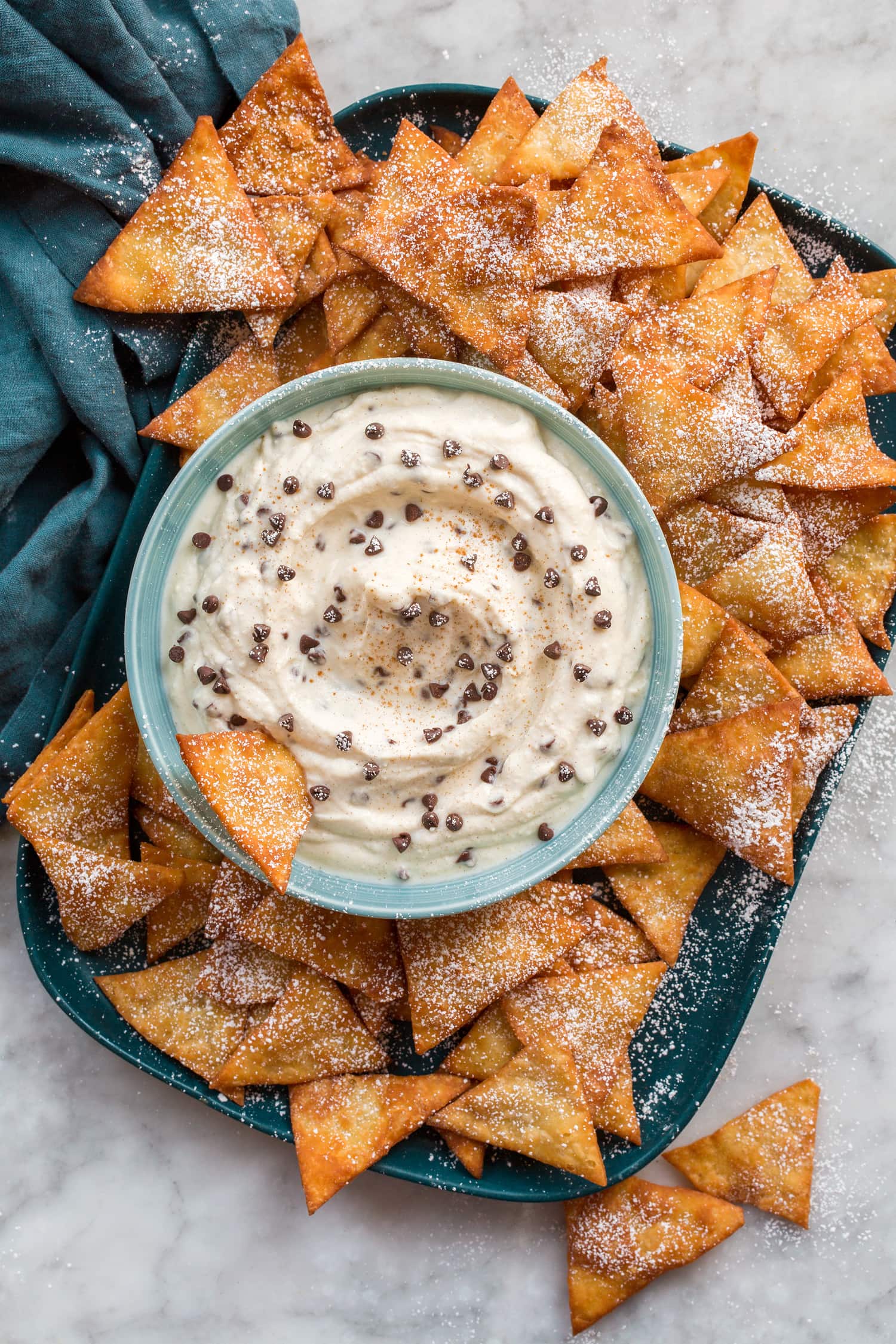 Cannoli dip and chips.