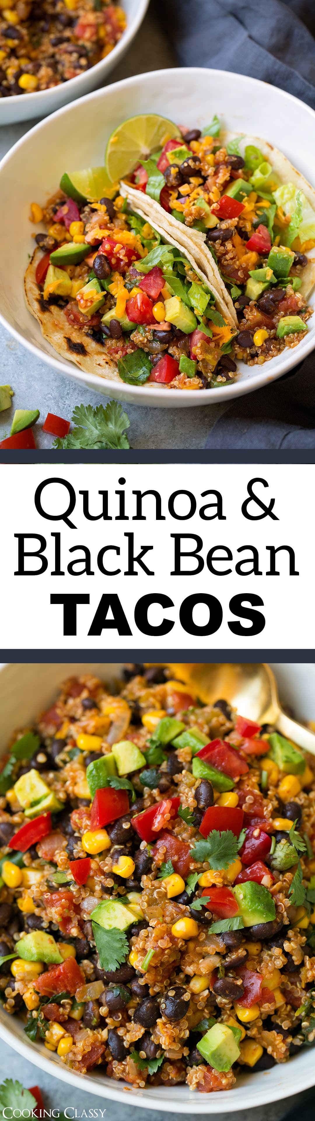 Quinoa, Black Bean and Corn Tacos Cooking Classy