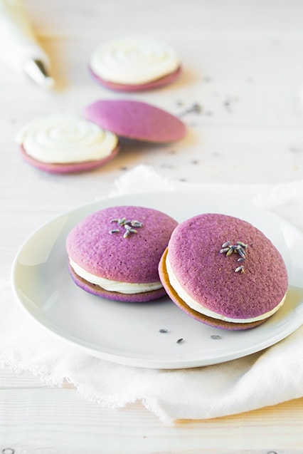lavender whoopie pies with Vanilla Bean Frosting | Cooking Classy