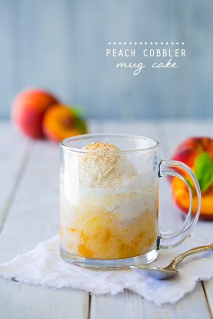 Peach Cobbler Microwave Mug Cake | Cooking Classy