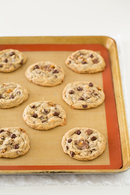 snickers chocolate chip cookies