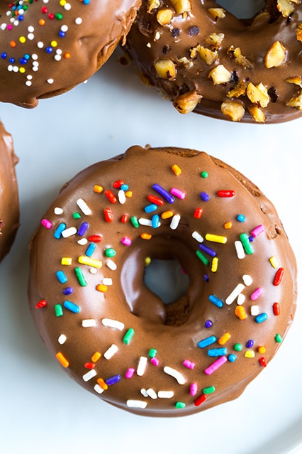 Baked Nutella Doughnuts with Nutella Glaze | Cooking Classy