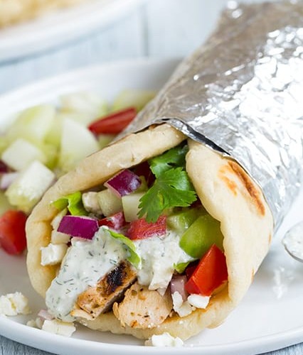 Homemade Chicken Gyros With Tzatziki Sauce Pita Cooking Classy,Red Snapper Shot