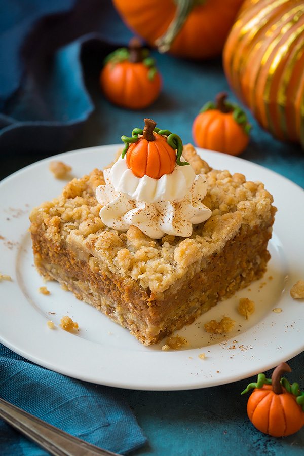 Pumpkin Pie Crumb Bars | Cooking Classy