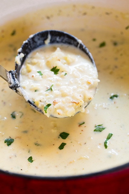 Roasted Cauliflower White Cheddar Soup | Cooking Classy