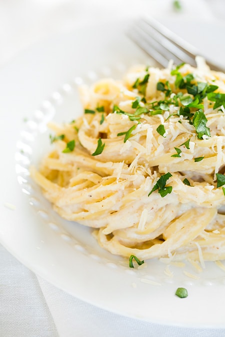 Roasted Cauliflower Fettucine Alfredo - Cooking Classy