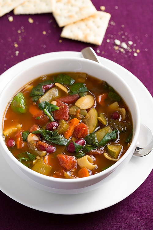 Slow Cooker Olive Garden Minestrone Soup Copycat | Cooking Classy