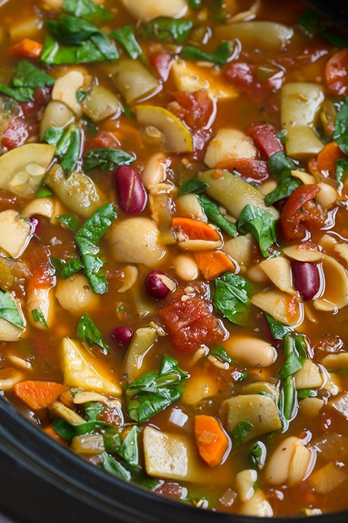Minestrone Soup (Slow Cooker or Stovetop Method) - Cooking Classy