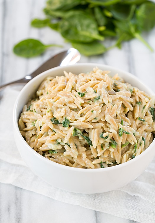 Parmesan and Spinach Orzo | Cooking Classy