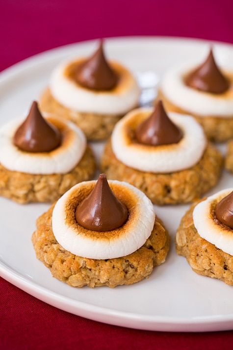 S'mores Oatmeal Kiss Cookies | Cooking Classy
