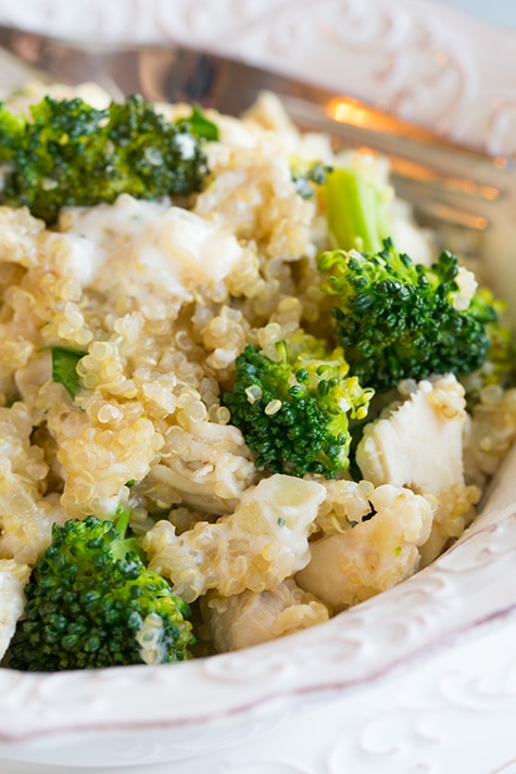 Creamy Broccoli and Chicken Quinoa Casserole | Cooking Classy