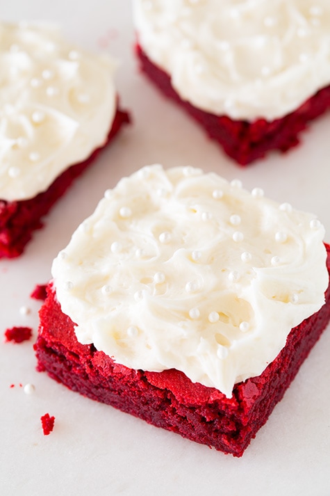 Red Velvet Brownies with Fluffy Cream Cheese Frosting | Cooking Classy