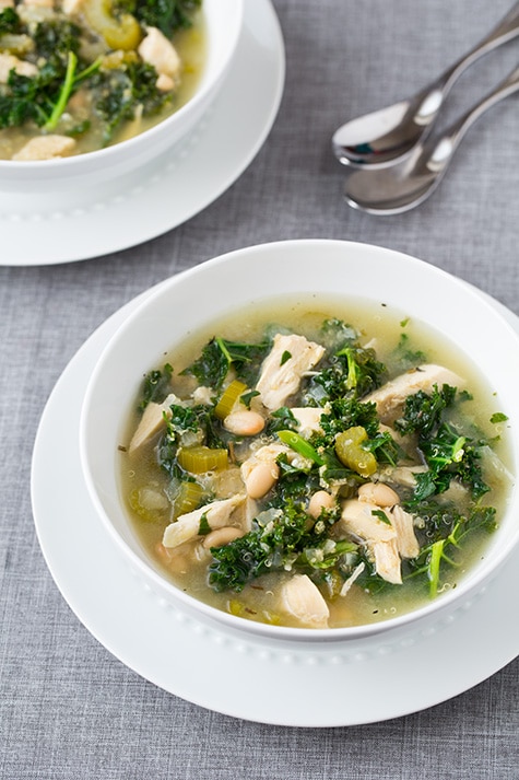 Slow Cooker Quinoa, Chicken and Kale Soup | Cooking Classy