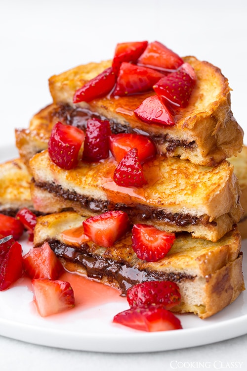 Nutella Stuffed French Toast with Macerated Strawberries | Cooking Classy