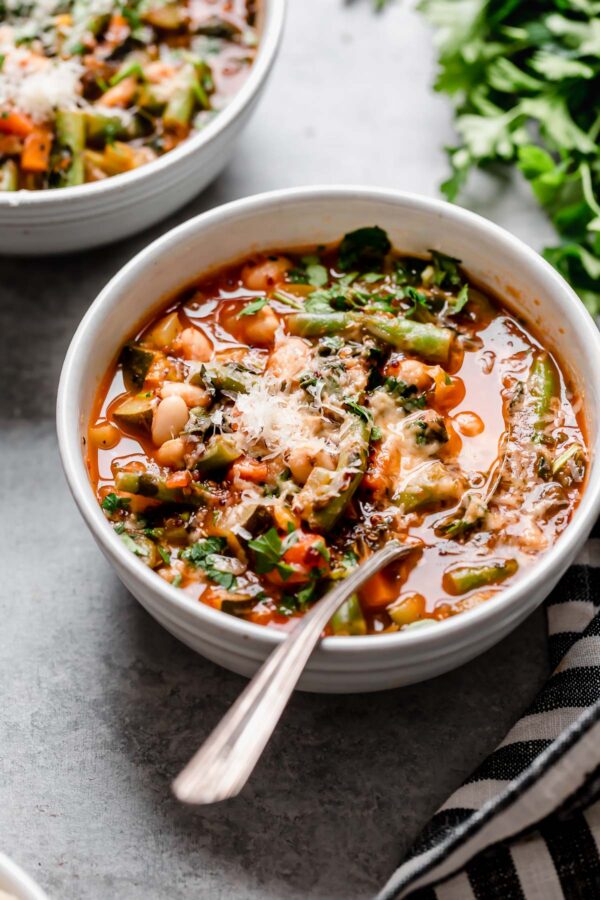 Healthy Soup Recipe - Kale and Quinoa Minestrone - Cooking Classy