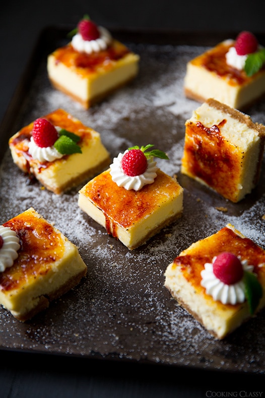 Creme Brulee Cheesecake Bars | Cooking Classy