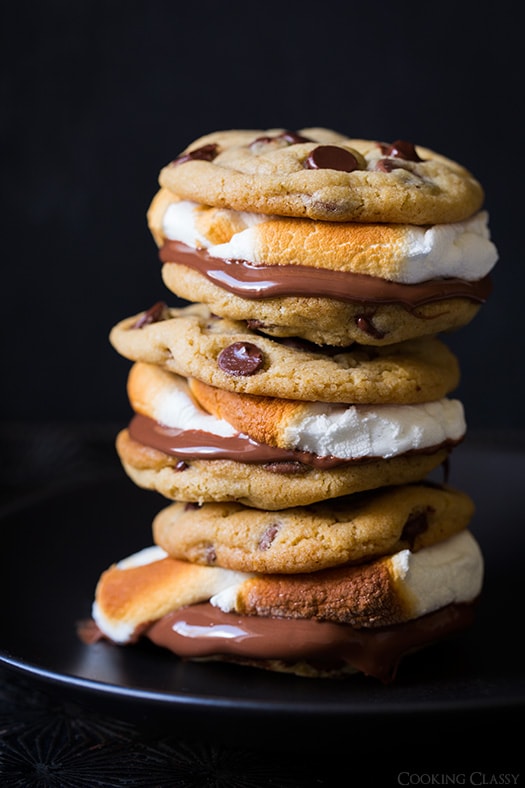 Chocolate Chip Cookie S'mores | Cooking Classy