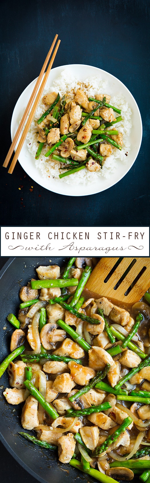 Ginger Chicken Stir-Fry with Asparagus | Cooking Classy