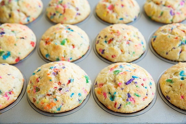 Glazed Funfetti Muffins | Cooking Classy