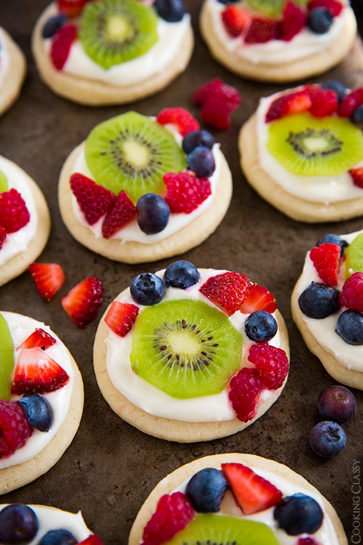 Mini Fruit Pizzas with Lemon Cream Cheese Frosting | Cooking Classy