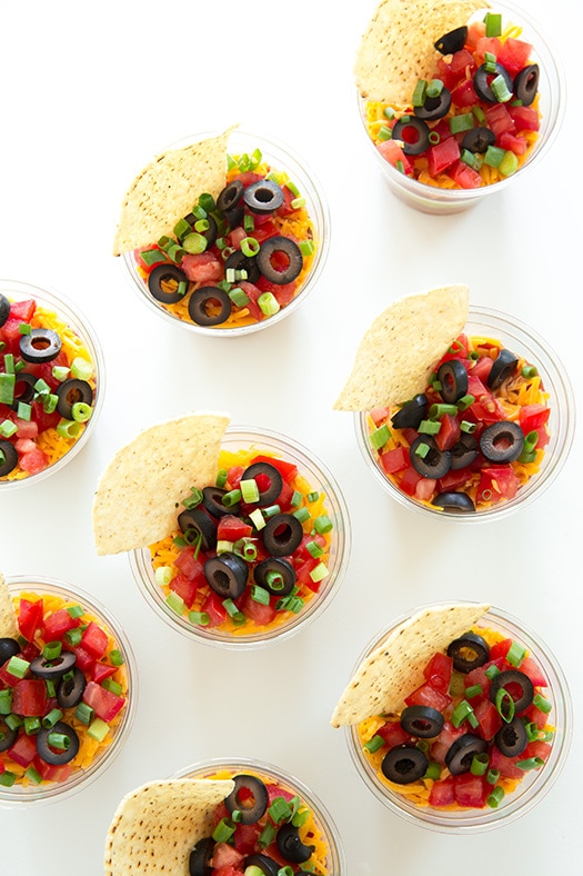 Individual 7 Layer Bean Dips | Cooking Classy