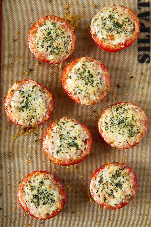 Parmesan and Asiago Cheese Roasted Tomatoes | Cooking Classy
