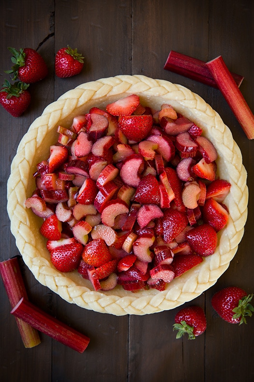 Strawberry Rhubarb Pie with Almond Crumble | Cooking Classy