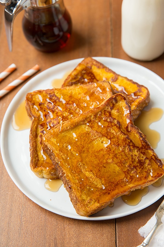 Pumpkin French Toast with syrup | Cooking Classy