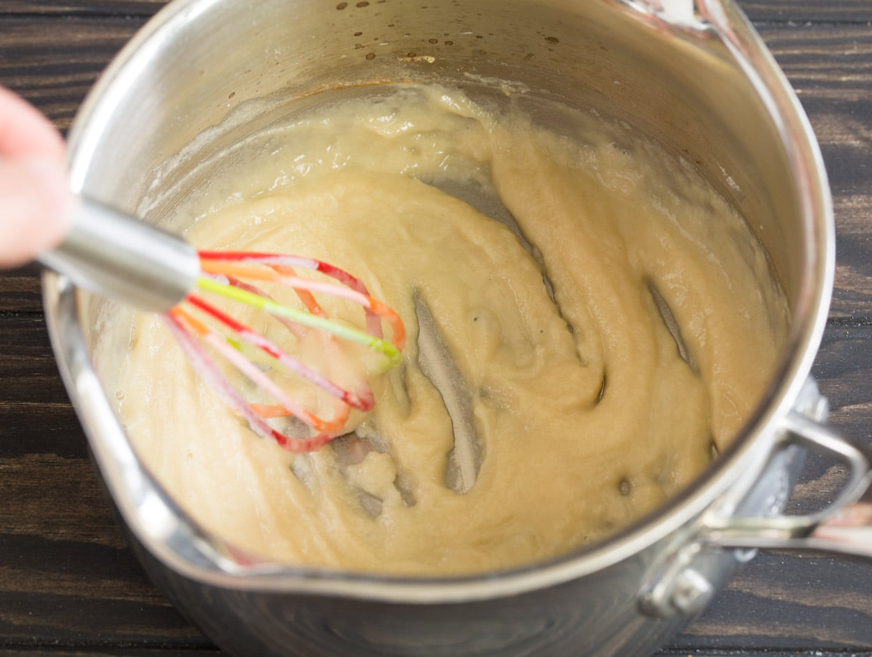 Creamy Ham Potato Corn Chowder making roux